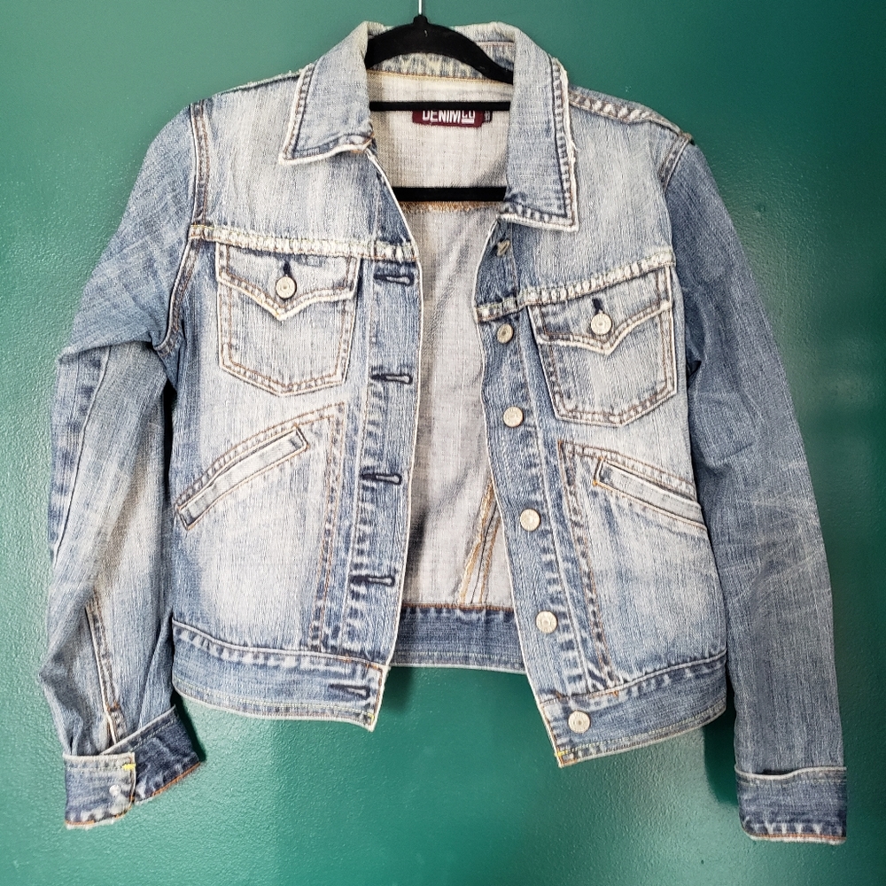 Light wash jean jacket Denim Co 90S 2000S Y2K